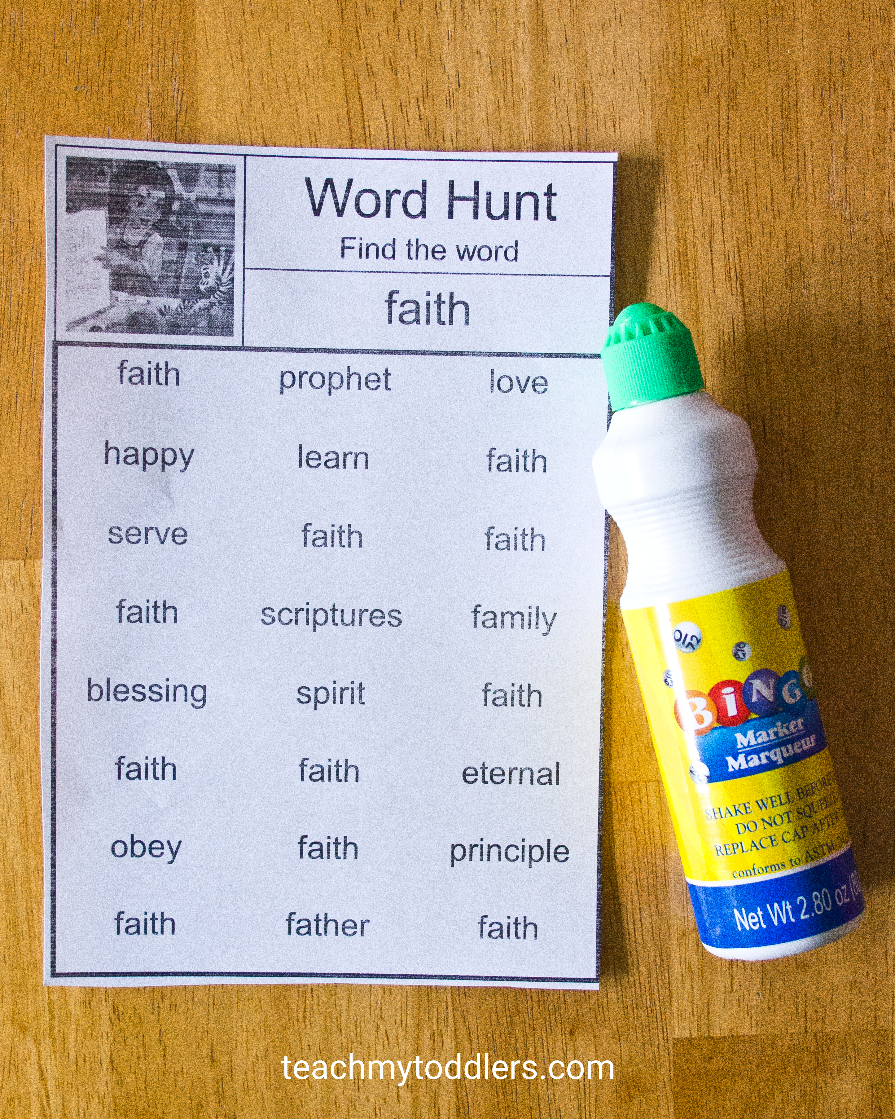 Two awesome activities to help your toddlers listen through general conference using pipe cleaners and word hunt