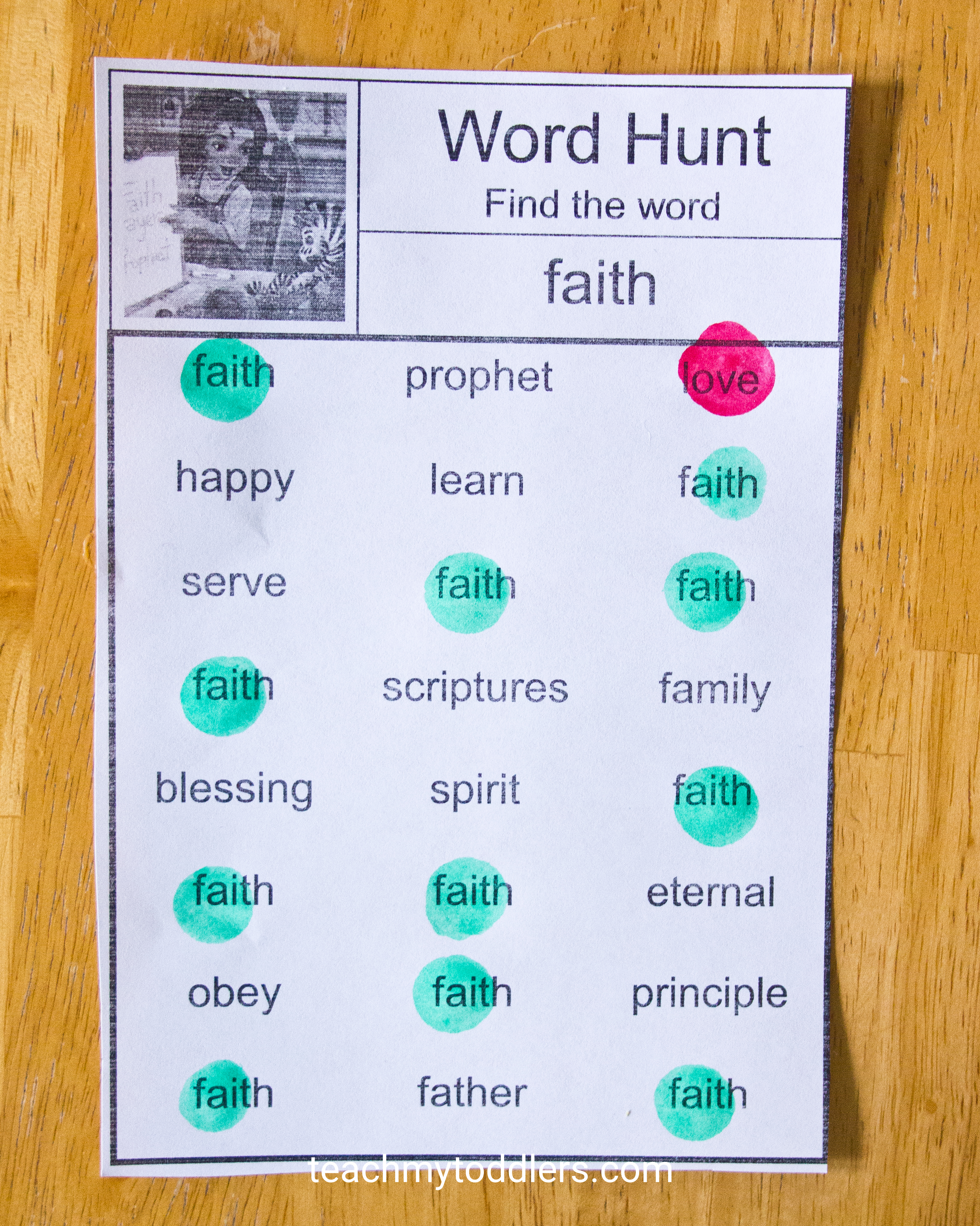 Two great activities to help your toddlers listen through general conference using pipe cleaners and word hunt