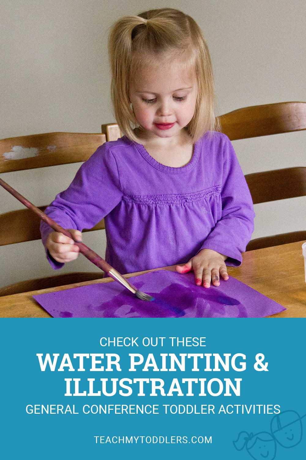 Check out these water painting and illustration general conference toddler activities