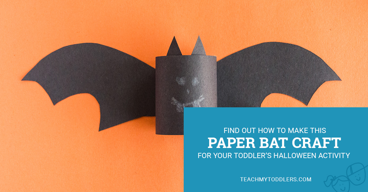 Find out how to make this paper bat craft for your toddler's halloween activity