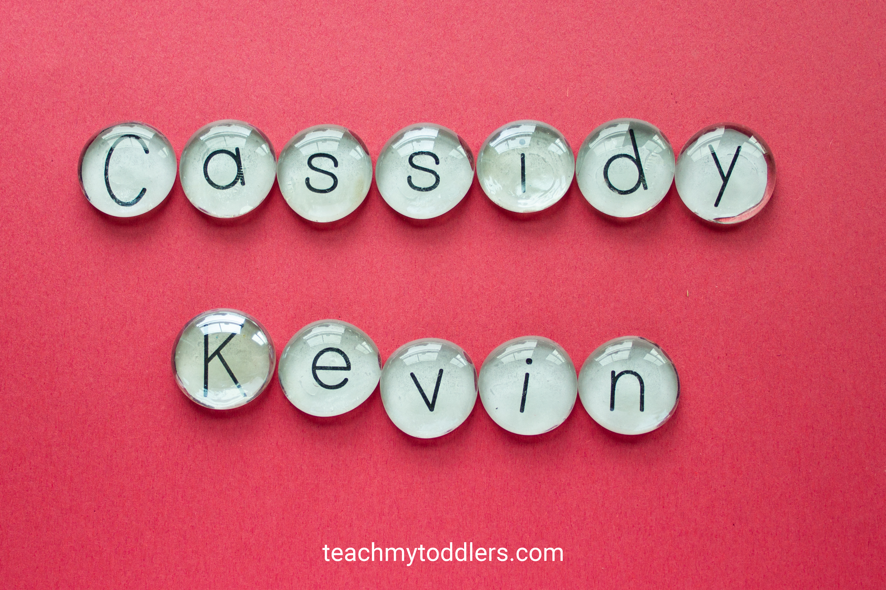 These flat marble letters are a fun way to teach your toddlers the alphabet