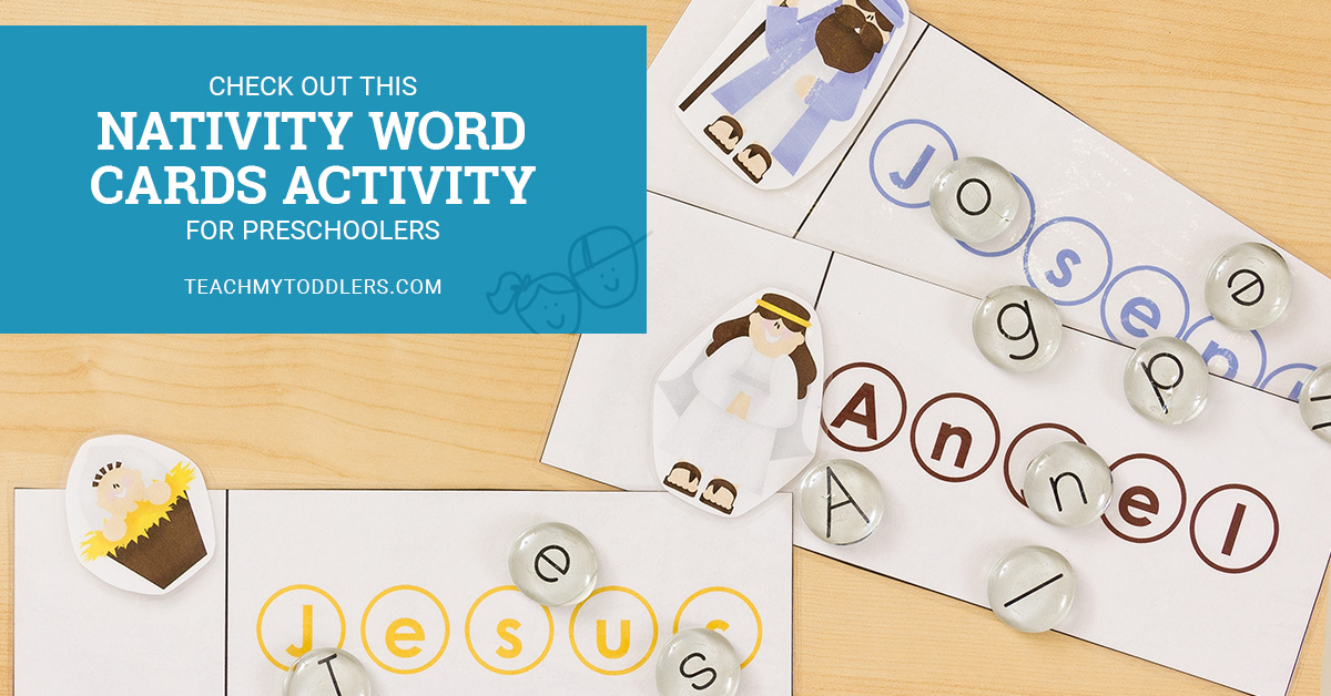 Check out this fun nativity word cards activity for preschoolers