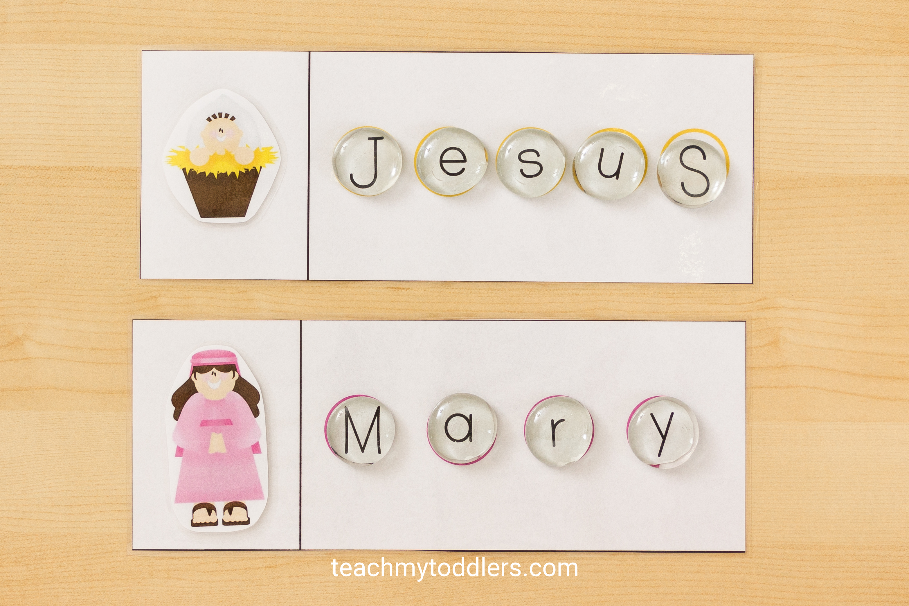 Discover how to use this fun nativity word cards activity for preschoolers