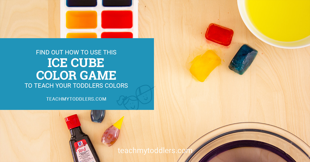 Color Games For Toddlers — Ice Cube Color Mixing Activity