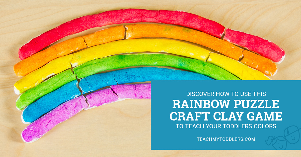 Discover how to use this rainbow puzzle crazy clay game to teach toddlers colors