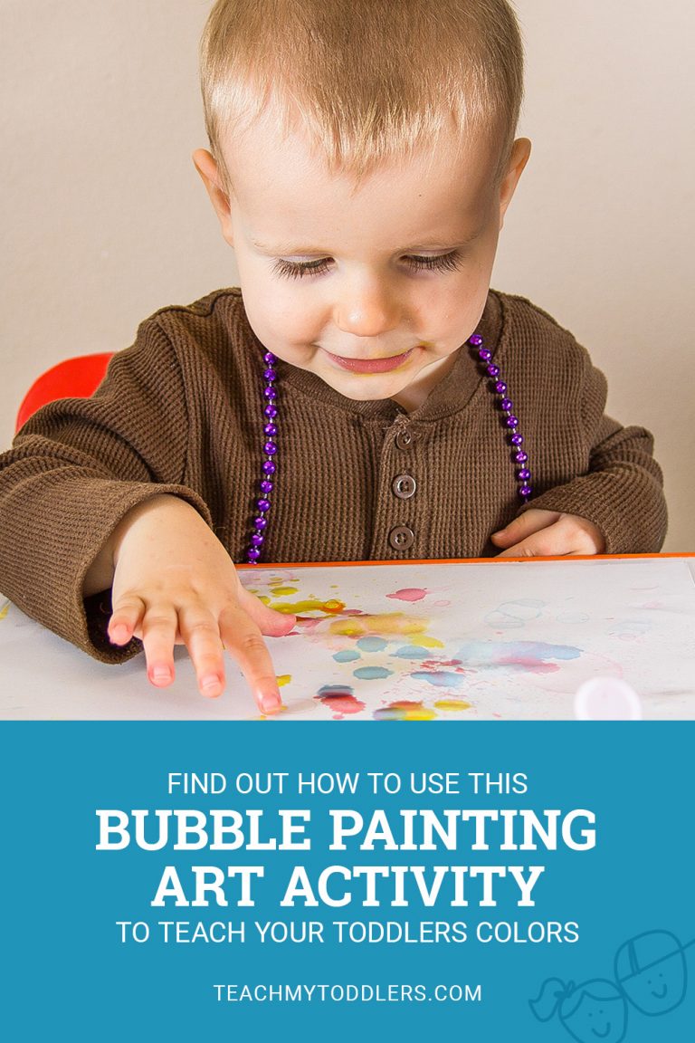 Color Games for Toddlers - Bubble Painting Art Activity - Teach My Toddlers