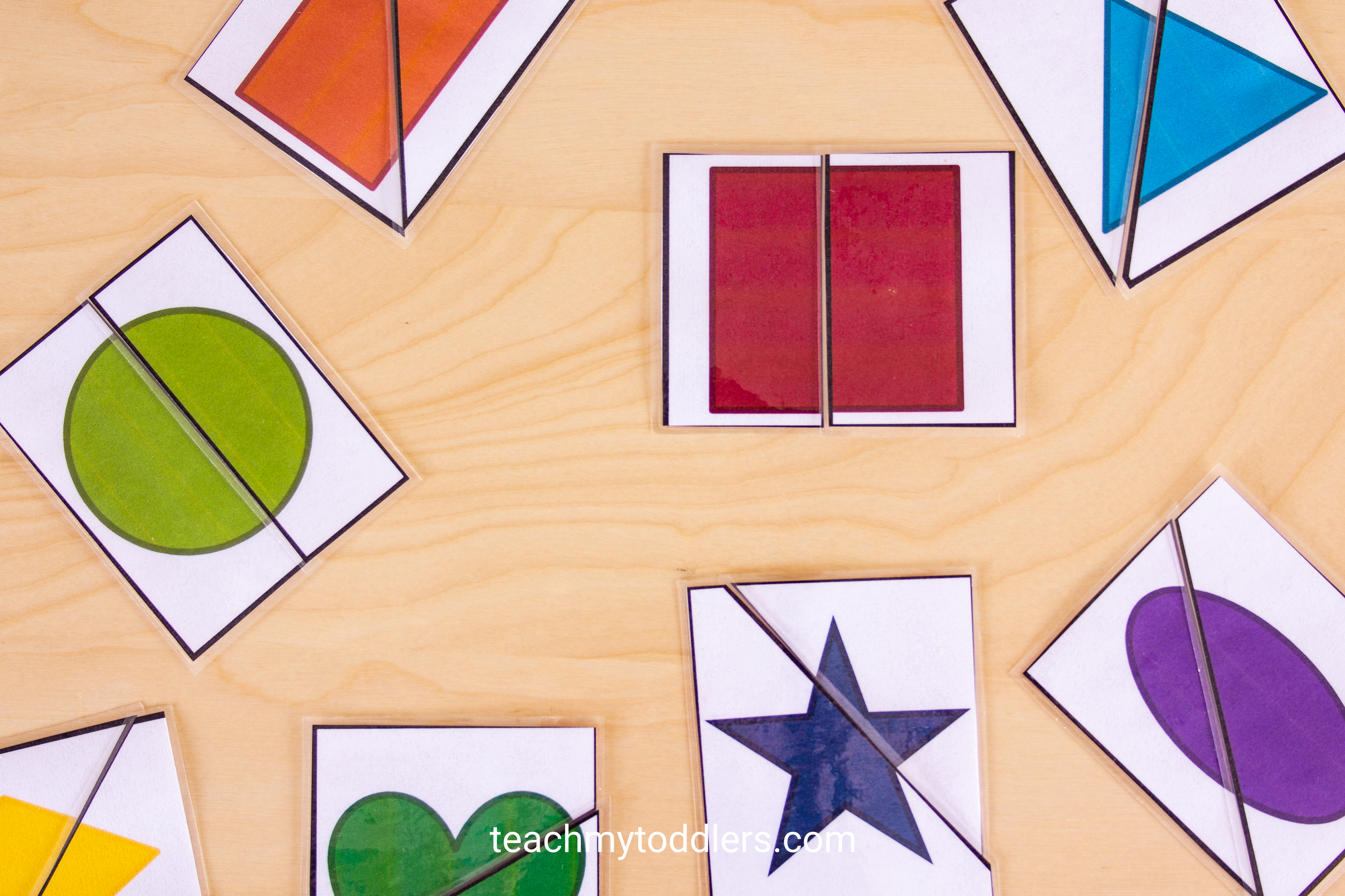 A fun activity to teach your toddler shapes with this puzzle game