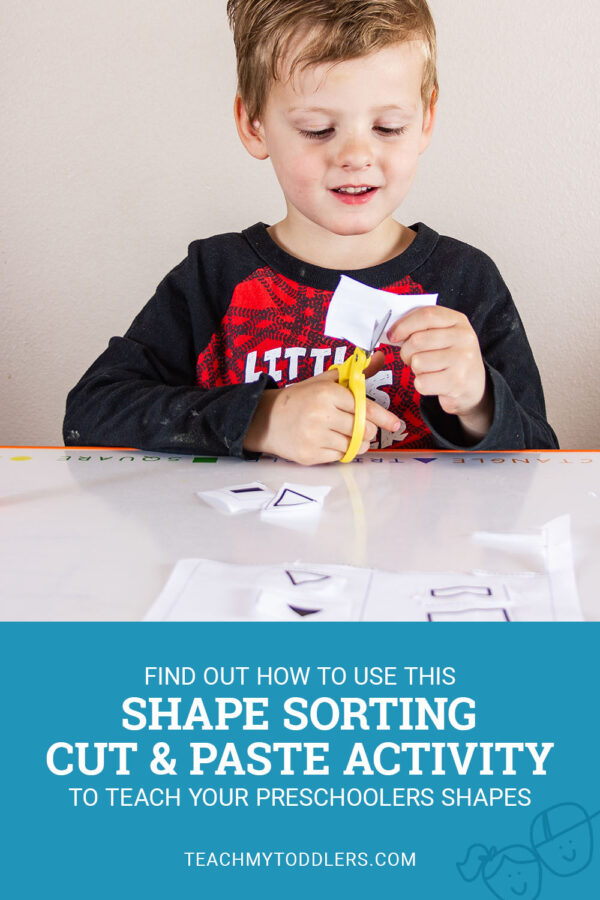Shape Sorting Cut and Paste Activity - Teach My Toddlers