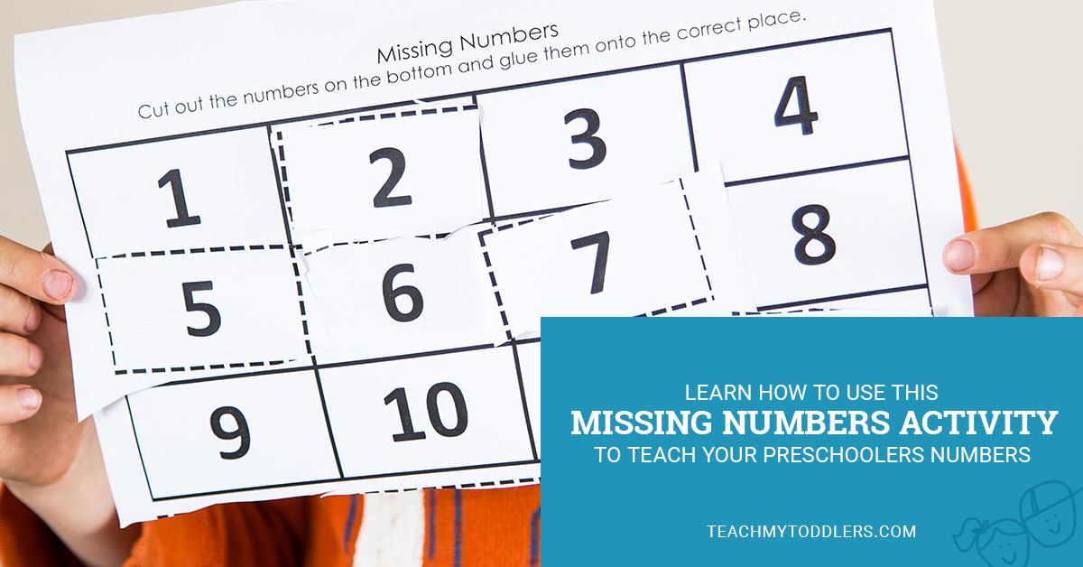 Missing Numbers Cut and Paste Worksheet
