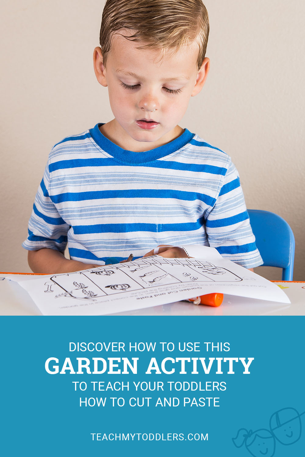 Discover how to use this garden activity to teach toddlers how to cut and paste