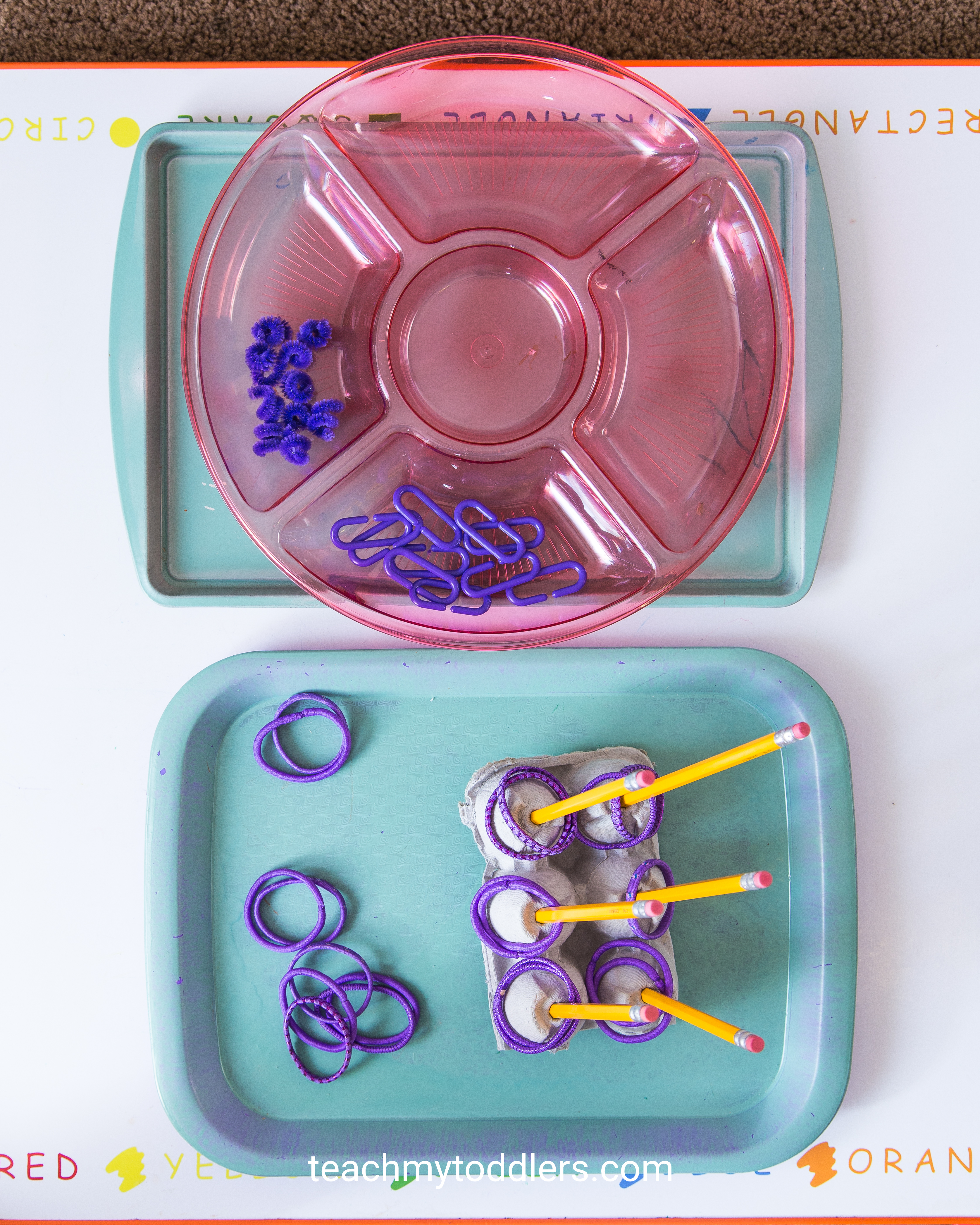 A fun idea to teach your toddler the color purple