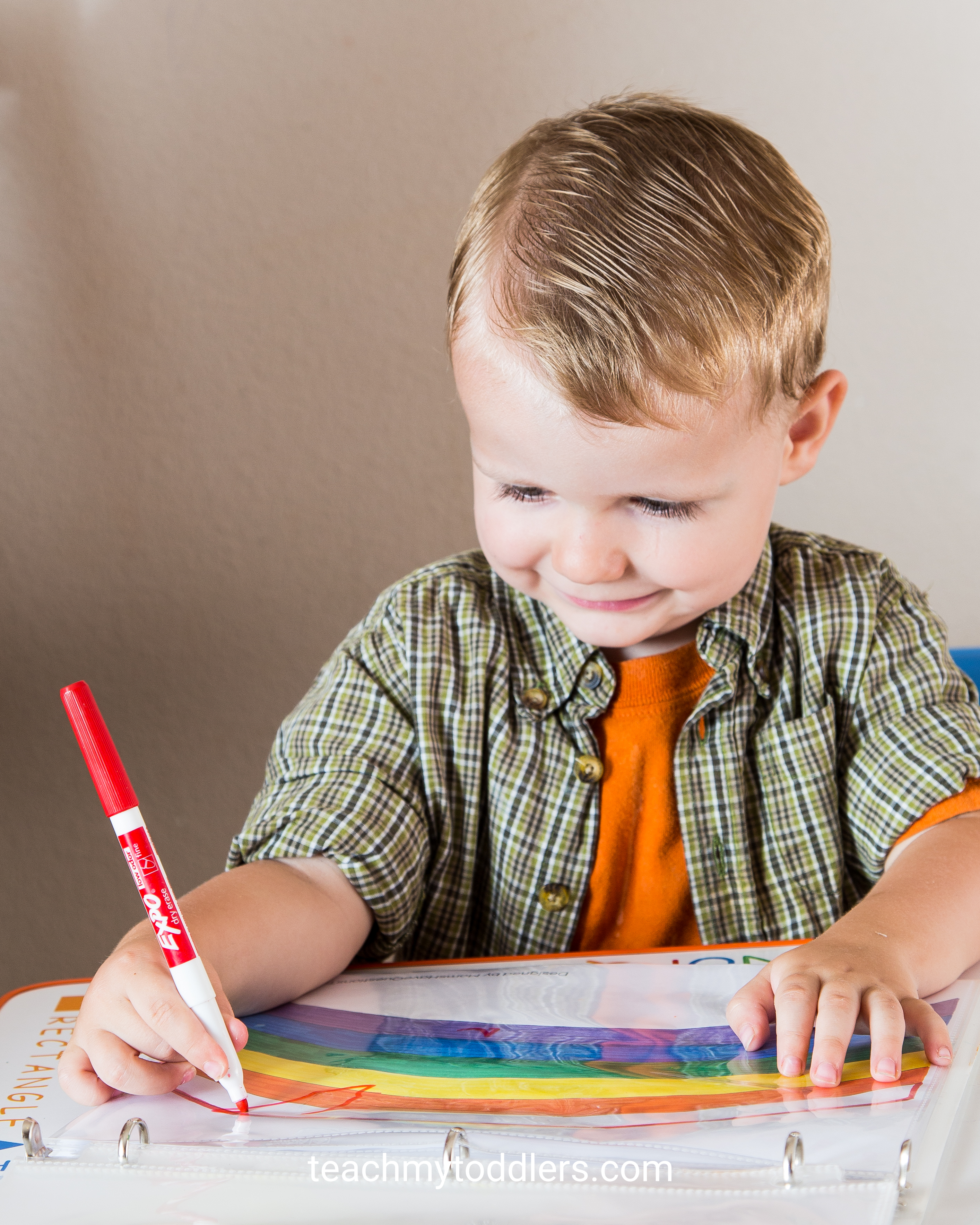 Teach your toddlers the color red with these tot tray games