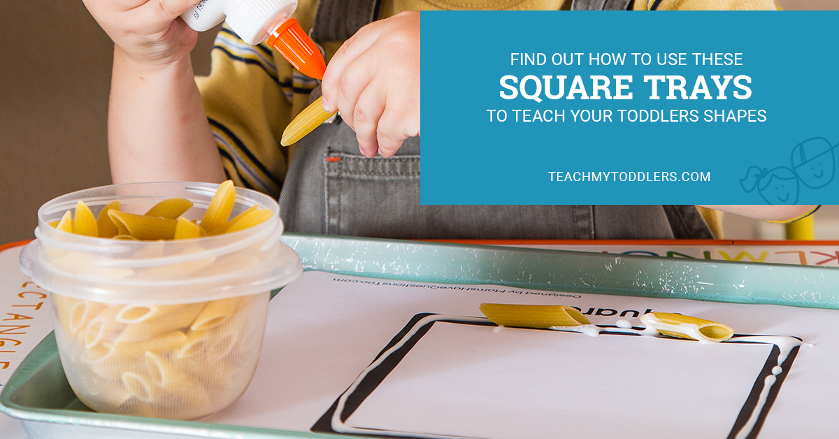 Find out how to use these square trays to teach toddlers shapes