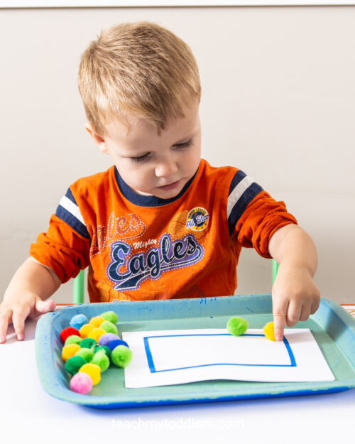 Rectangle Tot Trays for Toddlers