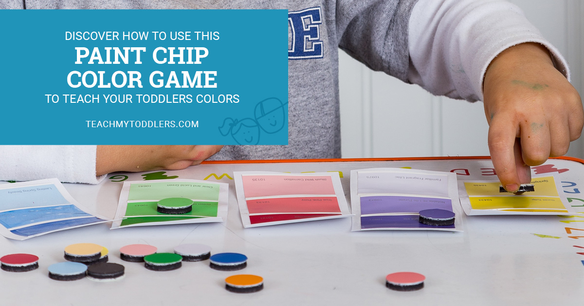 Discover how to use this paint chip color match game to teach toddlers colors