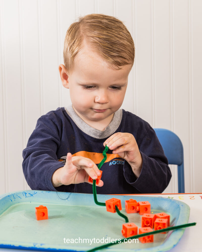 Fall Pumpkin Tot Trays for Toddlers