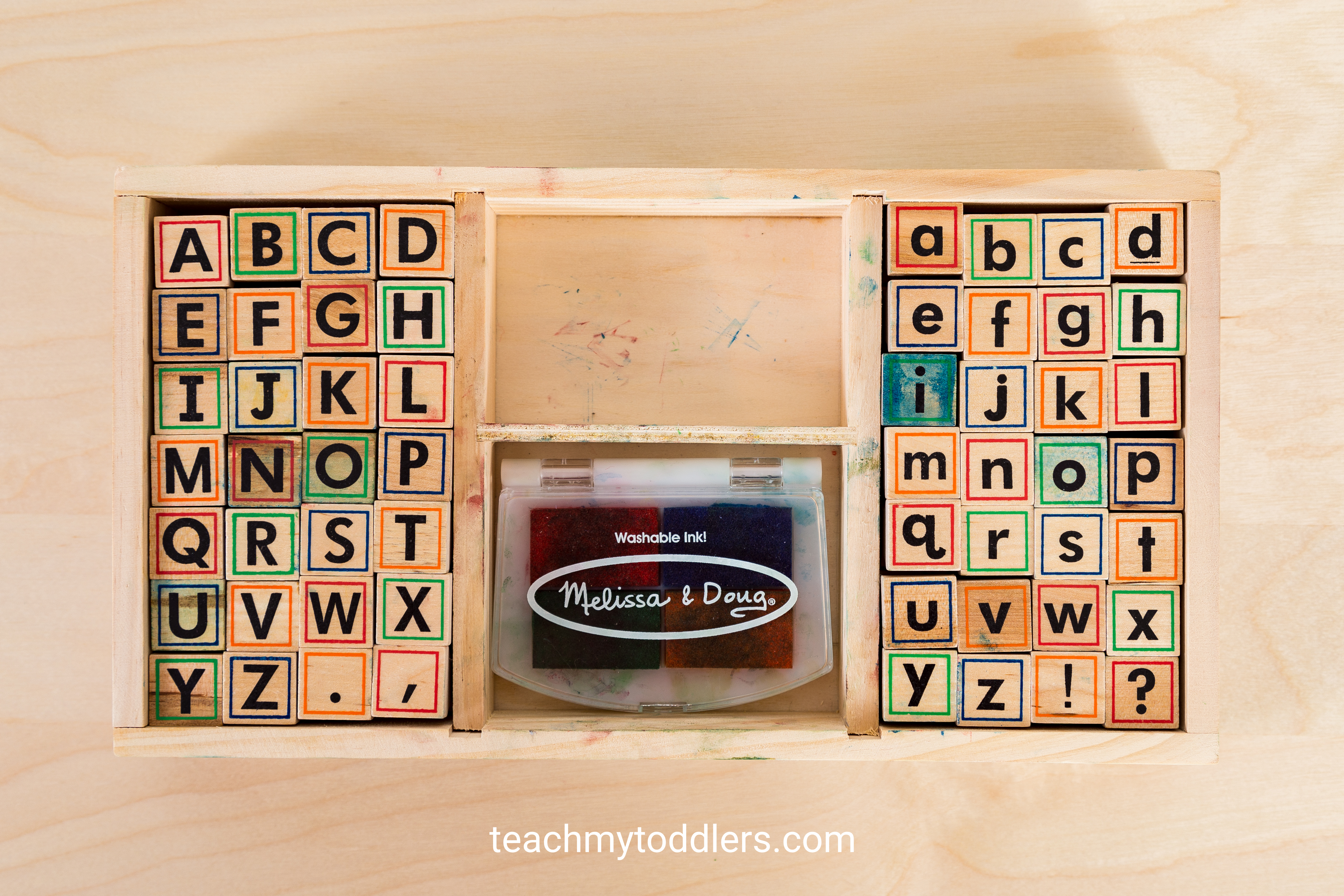 Alphabet Stamping: Same Letter, Matching Uppercase and Lowercase Letter