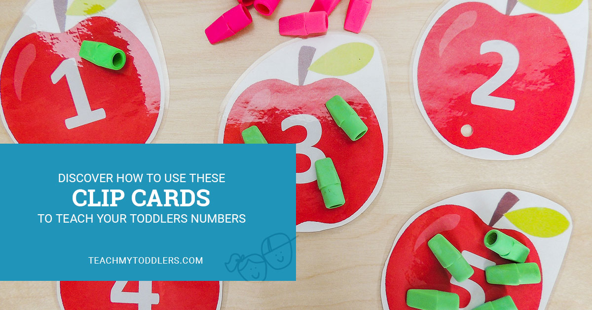 Teaching Numbers to Toddlers with Clip Cards