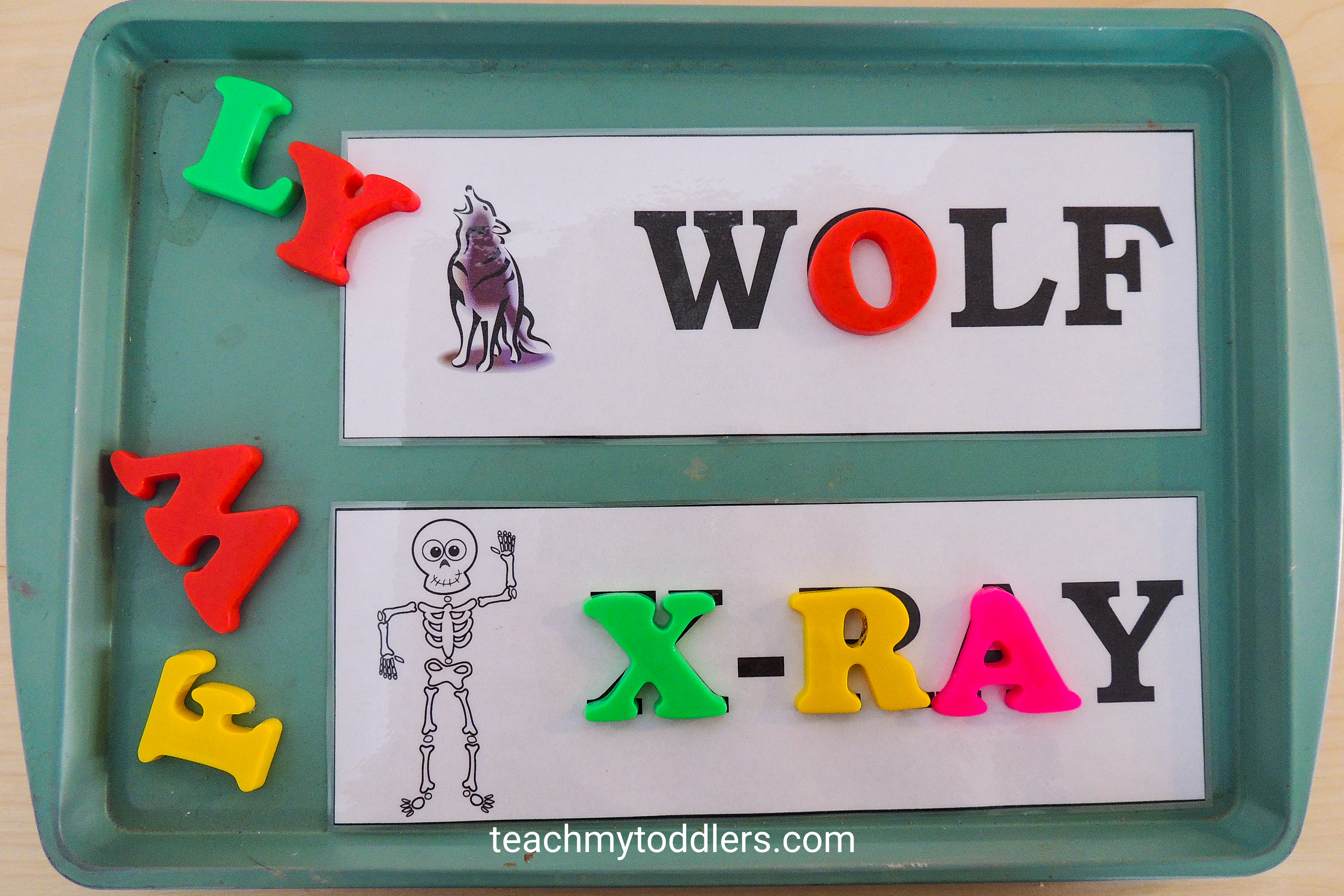 Discover how to use this fun magnetic match game to teach your toddlers letters