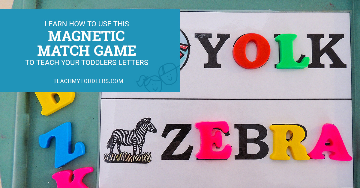 Learn how to use this magnetic match game to teach your toddlers letters