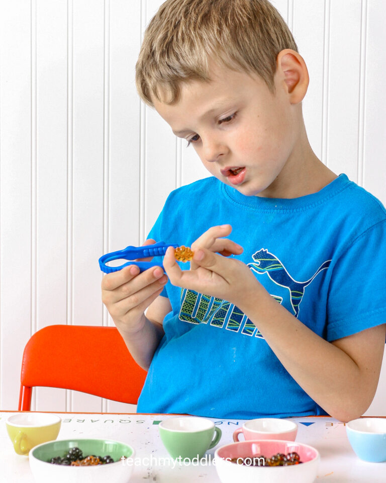 15 Toddler Activities for Using Table Scatter