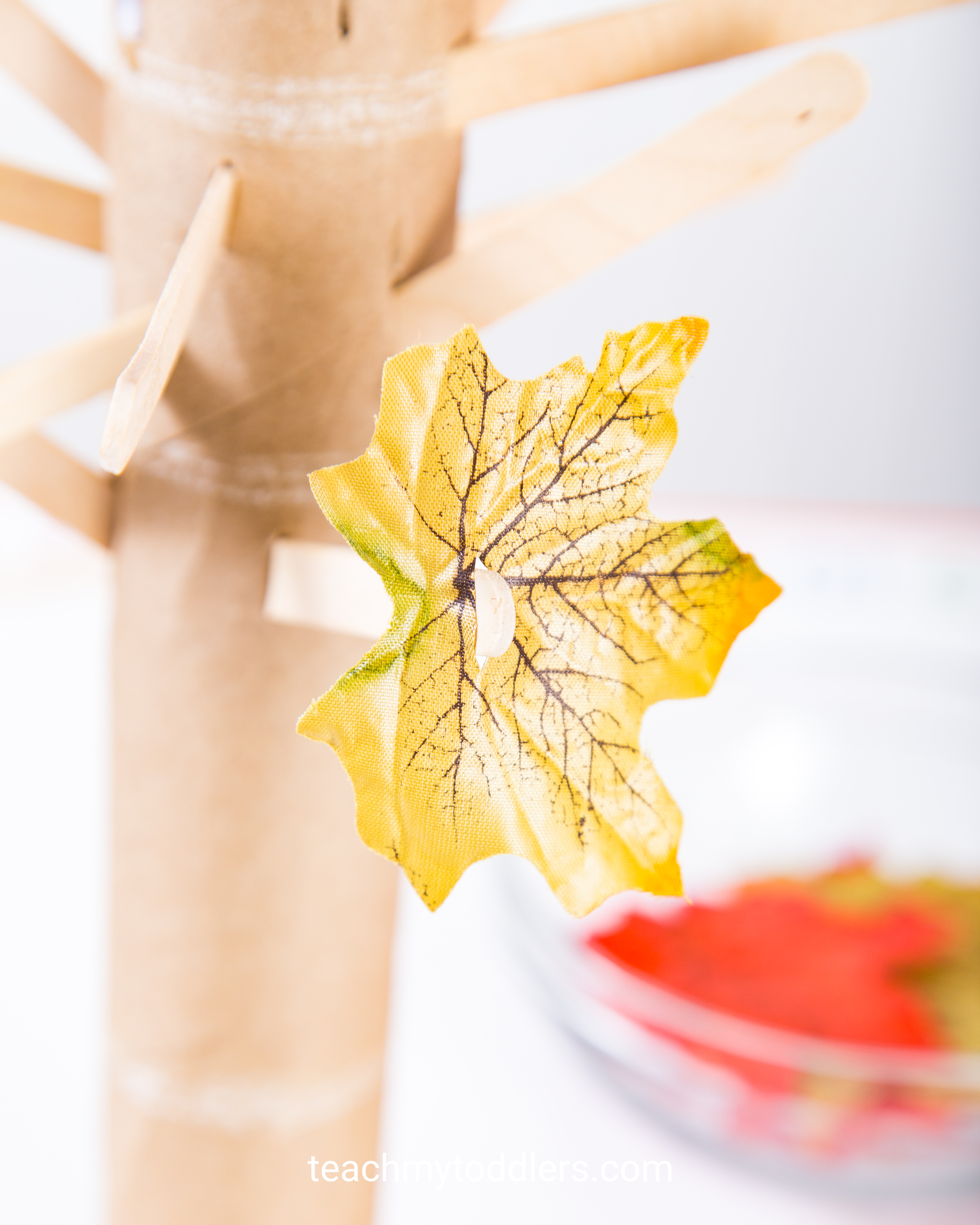 Discover how to use these fun paper leaves to teach toddlers motor skills