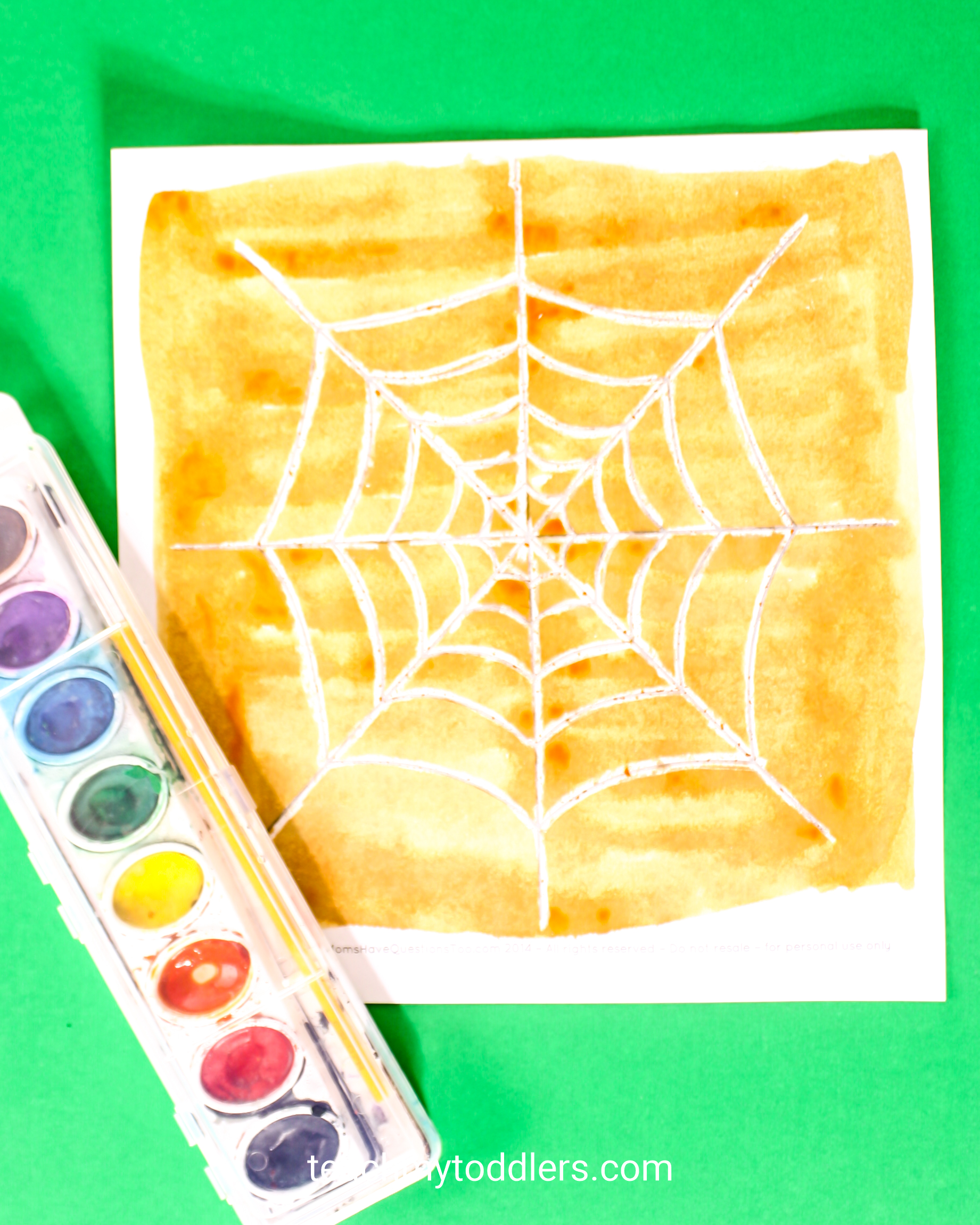 Learn how to use this spider web craft to teach toddler about halloween