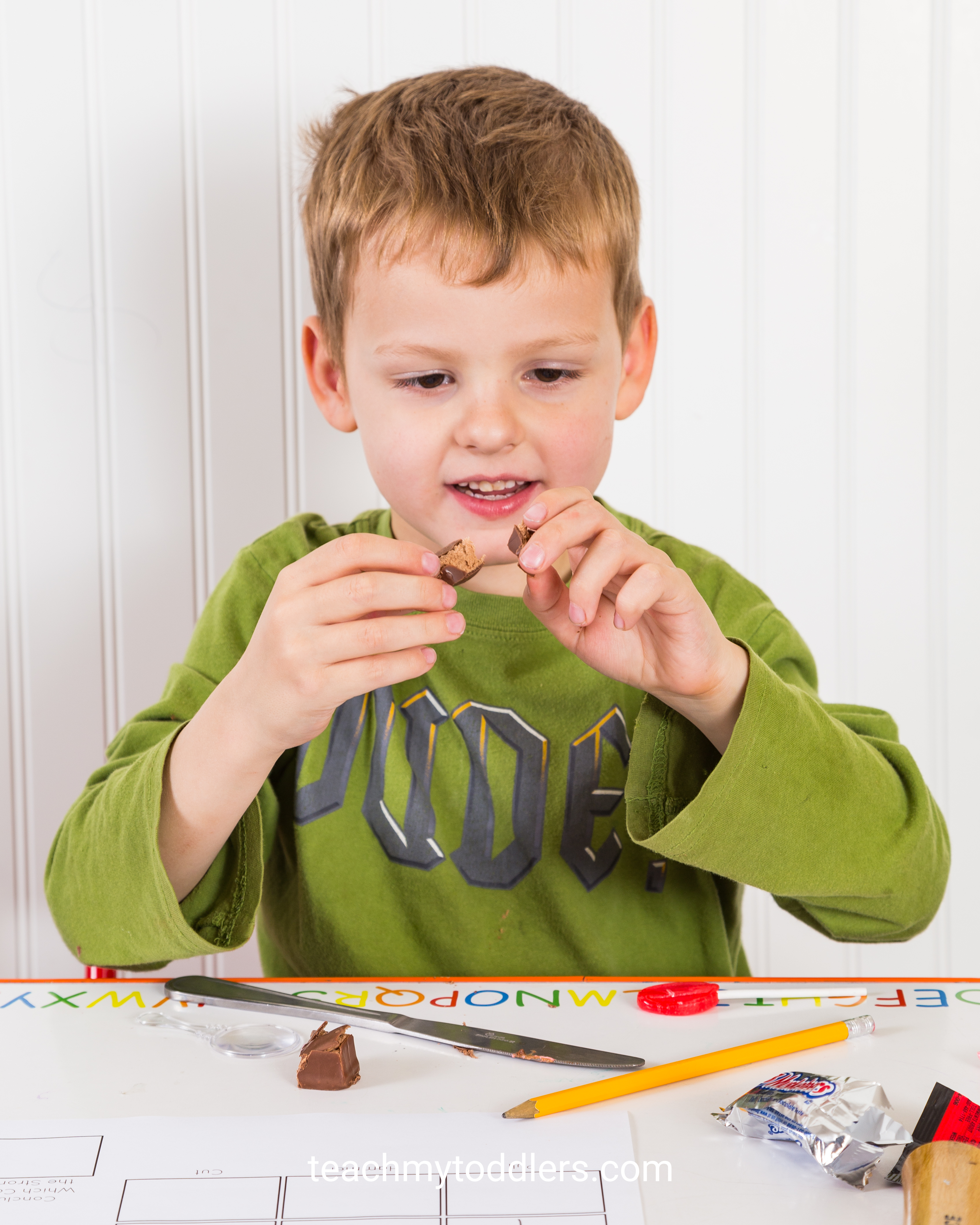 Discover how to use fun halloween candy to teach your toddler science