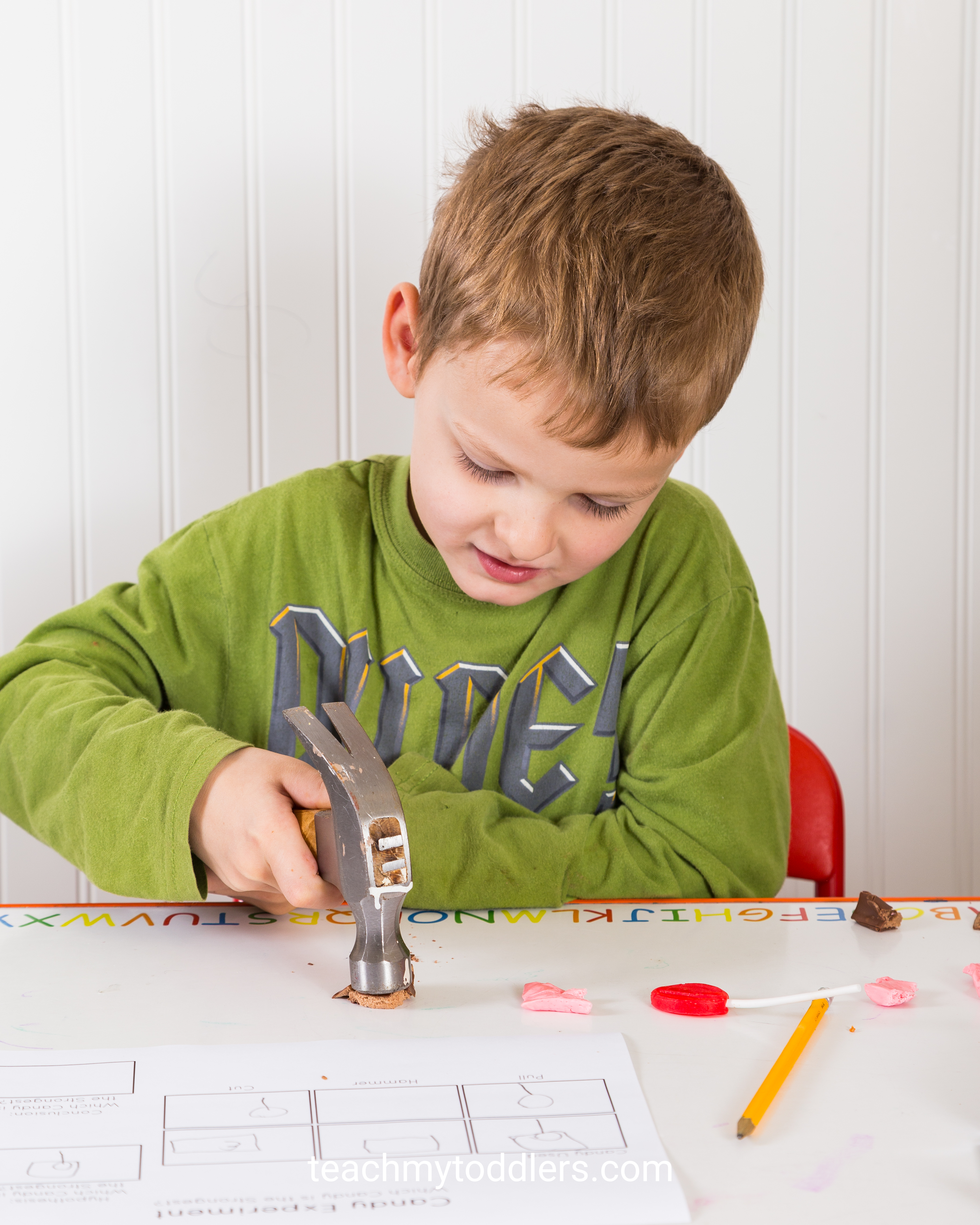 Find out how to use sweet halloween candy to teach your toddler science