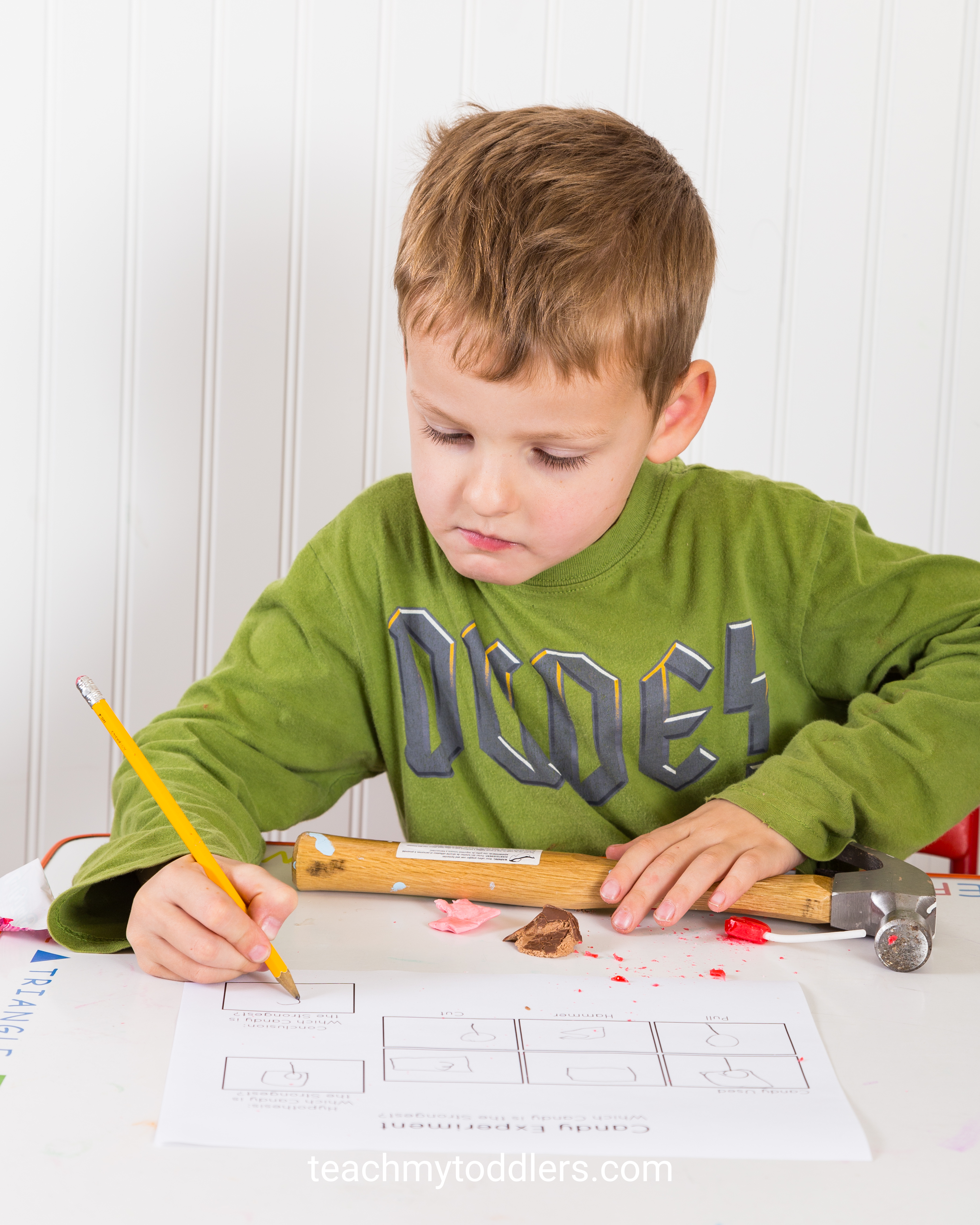 Learn how to use yummy halloween candy to teach your toddler science